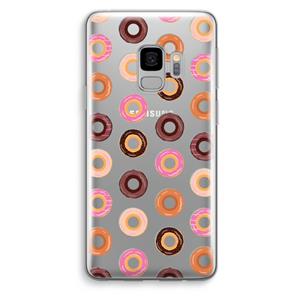 CaseCompany Donuts: Samsung Galaxy S9 Transparant Hoesje