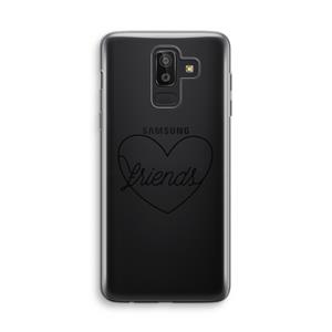 CaseCompany Friends heart black: Samsung Galaxy J8 (2018) Transparant Hoesje
