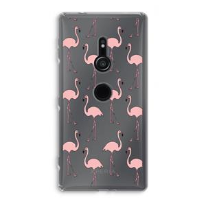 CaseCompany Anything Flamingoes: Sony Xperia XZ2 Transparant Hoesje