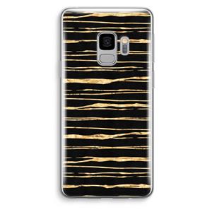 CaseCompany Gouden strepen: Samsung Galaxy S9 Transparant Hoesje