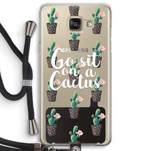 CaseCompany Cactus quote: Samsung Galaxy A5 (2016) Transparant Hoesje met koord