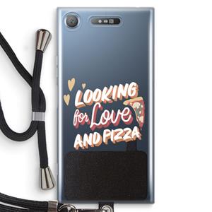 CaseCompany Pizza is the answer: Sony Xperia XZ1 Transparant Hoesje met koord