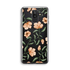 CaseCompany Peachy flowers: Samsung Galaxy J8 (2018) Transparant Hoesje