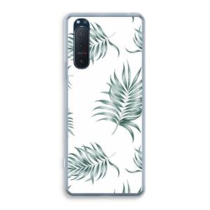CaseCompany Simple leaves: Sony Xperia 5 II Transparant Hoesje