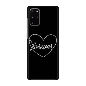 CaseCompany Forever heart black: Volledig geprint Samsung Galaxy S20 Plus Hoesje