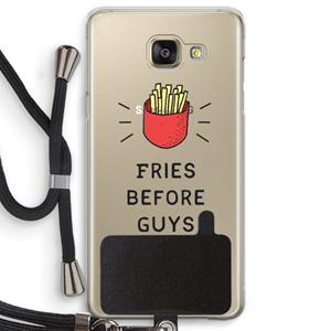 CaseCompany Fries before guys: Samsung Galaxy A5 (2016) Transparant Hoesje met koord
