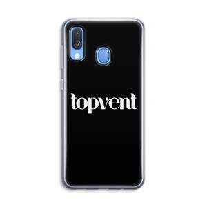 CaseCompany Topvent Zwart: Samsung Galaxy A40 Transparant Hoesje