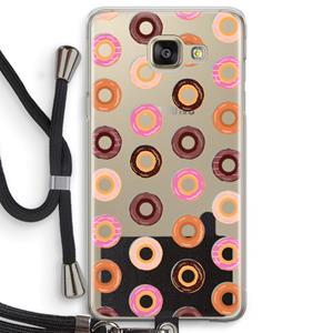 CaseCompany Donuts: Samsung Galaxy A5 (2016) Transparant Hoesje met koord