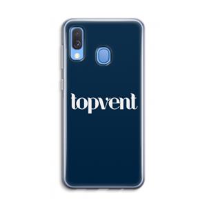 CaseCompany Topvent Navy: Samsung Galaxy A40 Transparant Hoesje