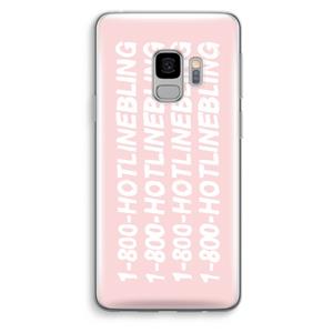 CaseCompany Hotline bling pink: Samsung Galaxy S9 Transparant Hoesje