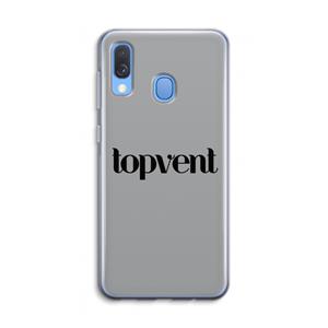 CaseCompany Topvent Grijs Zwart: Samsung Galaxy A40 Transparant Hoesje