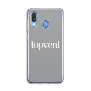 CaseCompany Topvent Grijs Wit: Samsung Galaxy A40 Transparant Hoesje