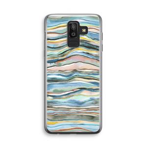 CaseCompany Watercolor Agate: Samsung Galaxy J8 (2018) Transparant Hoesje
