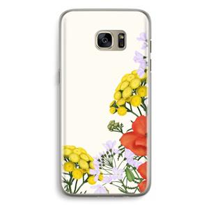 CaseCompany Wilde bloemen: Samsung Galaxy S7 Edge Transparant Hoesje