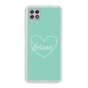 CaseCompany Forever heart pastel: Samsung Galaxy A22 4G Transparant Hoesje