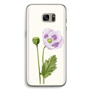 CaseCompany Purple poppy: Samsung Galaxy S7 Edge Transparant Hoesje