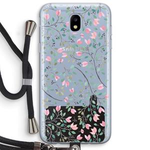 CaseCompany Sierlijke bloemen: Samsung Galaxy J5 (2017) Transparant Hoesje met koord