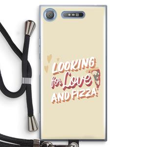 CaseCompany Pizza is the answer: Sony Xperia XZ1 Transparant Hoesje met koord