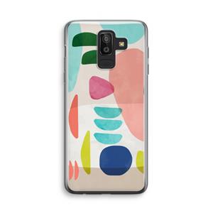 CaseCompany Bold Rounded Shapes: Samsung Galaxy J8 (2018) Transparant Hoesje
