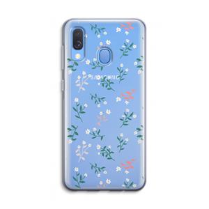 CaseCompany Small white flowers: Samsung Galaxy A40 Transparant Hoesje