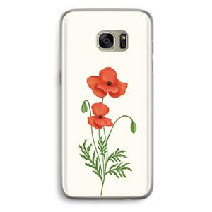 CaseCompany Red poppy: Samsung Galaxy S7 Edge Transparant Hoesje