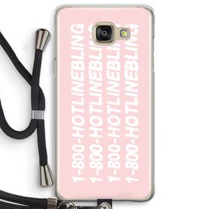 CaseCompany Hotline bling pink: Samsung Galaxy A5 (2016) Transparant Hoesje met koord