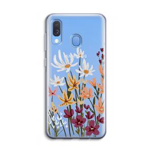 CaseCompany Painted wildflowers: Samsung Galaxy A40 Transparant Hoesje