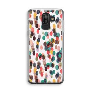 CaseCompany Tropical Dots: Samsung Galaxy J8 (2018) Transparant Hoesje