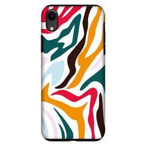 CaseCompany Colored Zebra: iPhone XR Tough Case