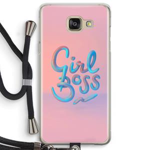 CaseCompany Girl boss: Samsung Galaxy A5 (2016) Transparant Hoesje met koord