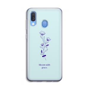 CaseCompany Bloom with grace: Samsung Galaxy A40 Transparant Hoesje