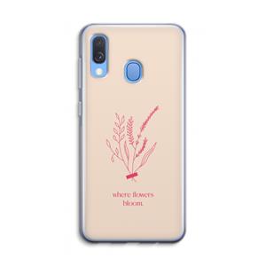 CaseCompany Where flowers bloom: Samsung Galaxy A40 Transparant Hoesje