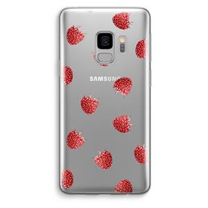 CaseCompany Framboosjes: Samsung Galaxy S9 Transparant Hoesje