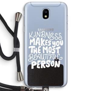 CaseCompany The prettiest: Samsung Galaxy J5 (2017) Transparant Hoesje met koord