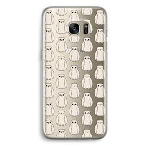 CaseCompany Uilen: Samsung Galaxy S7 Edge Transparant Hoesje