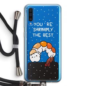 CaseCompany You're Shrimply The Best: Samsung Galaxy A50 Transparant Hoesje met koord