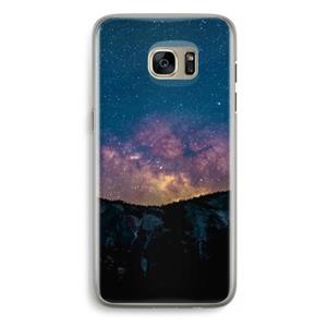 CaseCompany Travel to space: Samsung Galaxy S7 Edge Transparant Hoesje