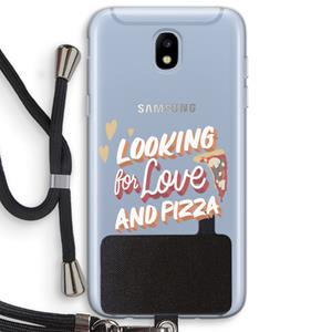 CaseCompany Pizza is the answer: Samsung Galaxy J5 (2017) Transparant Hoesje met koord