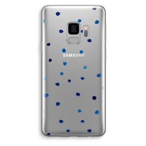 CaseCompany Blauwe stippen: Samsung Galaxy S9 Transparant Hoesje