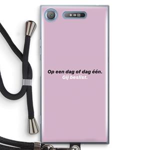 CaseCompany gij beslist: Sony Xperia XZ1 Transparant Hoesje met koord