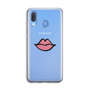 CaseCompany Kusje: Samsung Galaxy A40 Transparant Hoesje