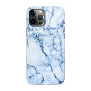 CaseCompany Blauw marmer: Volledig geprint iPhone 12 Pro Hoesje