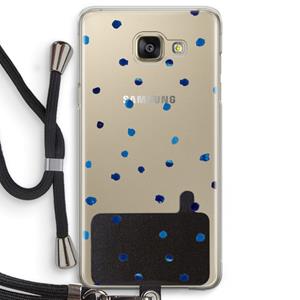 CaseCompany Blauwe stippen: Samsung Galaxy A5 (2016) Transparant Hoesje met koord
