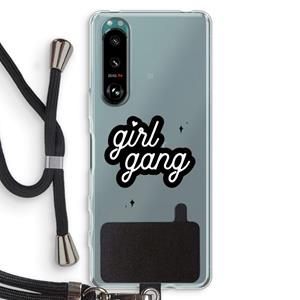 CaseCompany Girl Gang: Sony Xperia 5 III Transparant Hoesje met koord