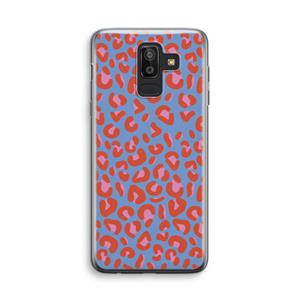 CaseCompany Leopard blue: Samsung Galaxy J8 (2018) Transparant Hoesje