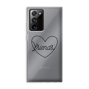 CaseCompany Friends heart black: Samsung Galaxy Note 20 Ultra / Note 20 Ultra 5G Transparant Hoesje