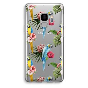 CaseCompany Kleurrijke papegaaien: Samsung Galaxy S9 Transparant Hoesje