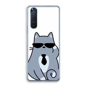 CaseCompany Cool cat: Sony Xperia 5 II Transparant Hoesje