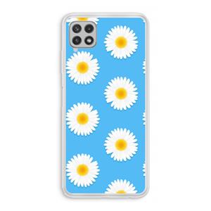 CaseCompany Margrietjes: Samsung Galaxy A22 4G Transparant Hoesje