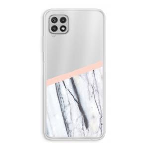 CaseCompany A touch of peach: Samsung Galaxy A22 4G Transparant Hoesje